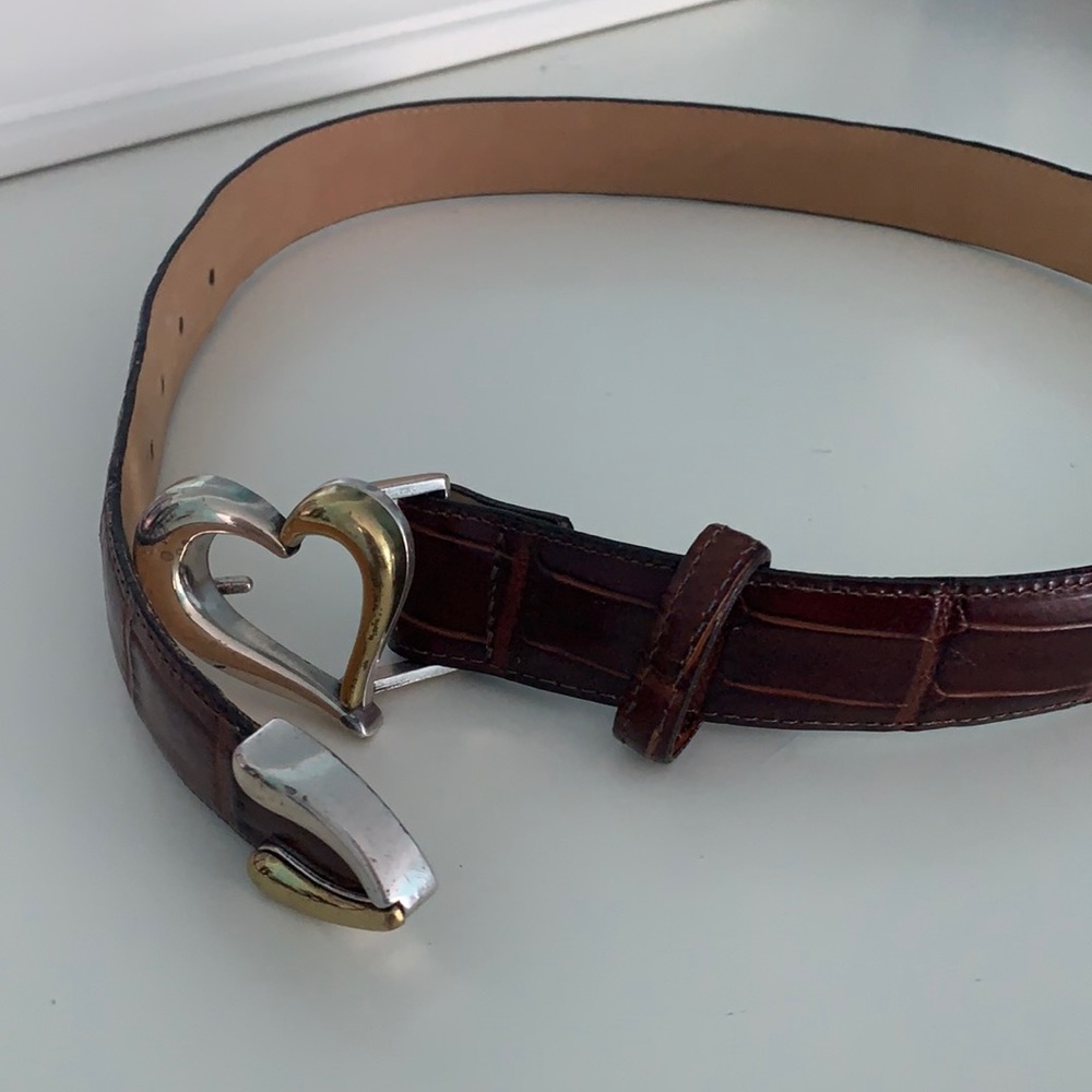 Vintage Brighton GolD silver heart belt